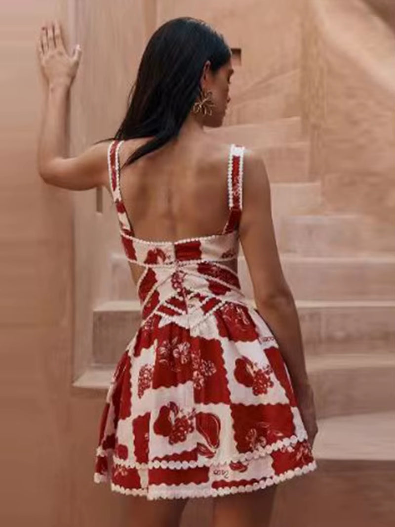 Alluring Charm: Women’s Elegant Sexy Hollow Out V-Neck Mini Robe