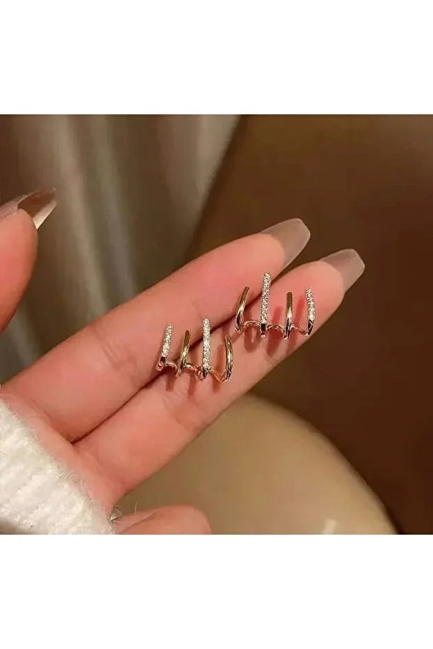 Multi Zircon Stone Earrings for Women – Dainty Sparkling Elegant